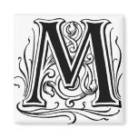 Letter ‘M’ in Black  - Magnet