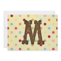 Letter M invitations