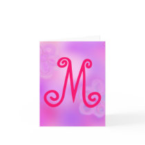 Letter M Monogram Notecard