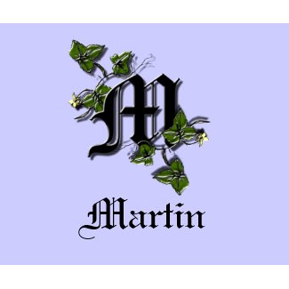 Letter M monogram, personalize mousepad