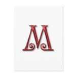 Letter M Monogram postcards
