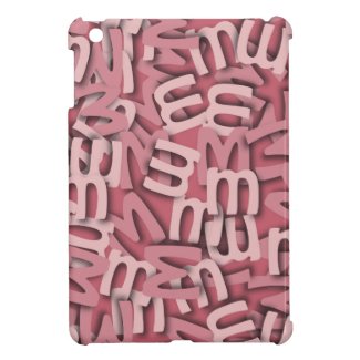 Letter M Pink Case For The iPad Mini