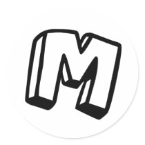 Letter M stickers by KeepsakeArts Letter M stickers