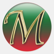 LETTER M STICKER+gifts