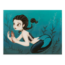 Letter- mermaid Post Card postcards