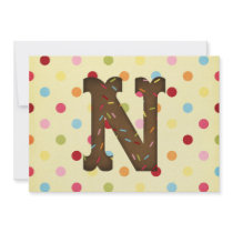 Letter N invitations