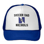 Letter N Monogram in Soccer Blue Trucker Hat