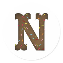 Letter N stickers by Just2Cute Letter N stickers