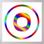 Letter O Rainbow Print