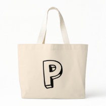 Letter P Tote Bags