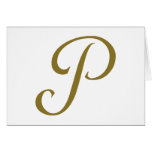 Letter P Greeting Cards