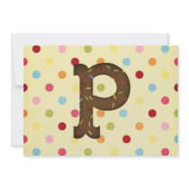 Letter P invitations