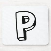 Letter P Mousepad