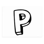 Letter P Postcards
