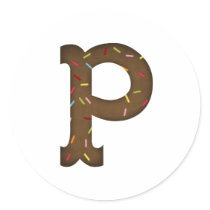 Letter P stickers by Just2Cute Letter P stickers