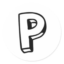 Letter P Stickers
