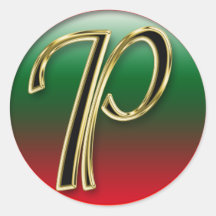 LETTER P STICKER+gifts