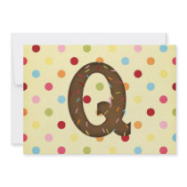 Letter Q invitations