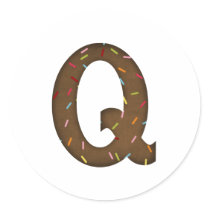 Letter Q stickers by Just2Cute Letter Q stickers