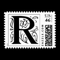 Letter R Fancy Initial Postage Stamps stamps