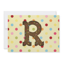 Letter R invitations