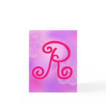 Letter R Monogram Notecard