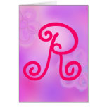 Letter R Monogram Notecard