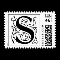 Letter S Fancy Initial Postage Stamps stamps