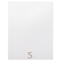 Letter S made out of colorful seahorse graphics Customized Letterhead