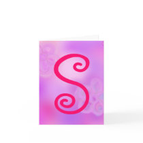 Letter S Monogram Notecard