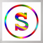 Letter S Rainbow Print