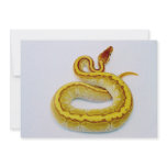 Letter "S" Yellow Ball Python Custom Invitations