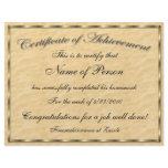 Letter Size Certificate of Achievement Customized Letterhead