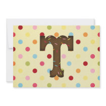 Letter T invitations