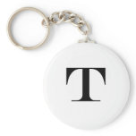 Letter T Monogram Keychain
