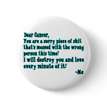 Letter To Cancer Pin