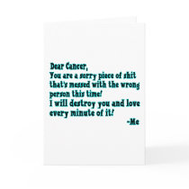Letter To Cancer Greeting Card