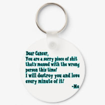 Letter To Cancer keychains