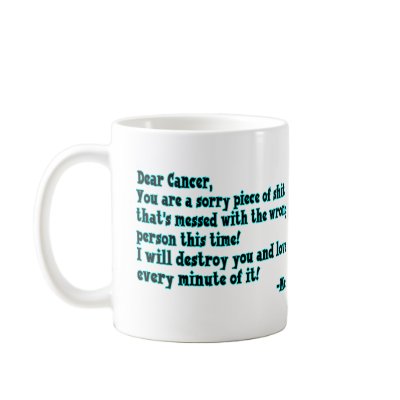 Letter To Cancer Mug by goldnsun