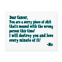 Letter To Cancer postcards by goldnsun Letter To Cancer postcards
