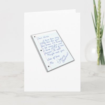 letter to Santa cards