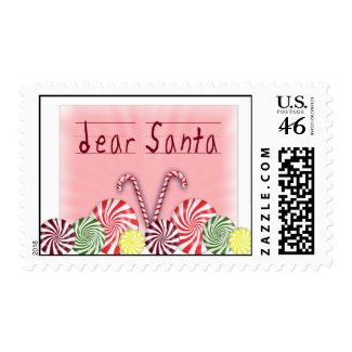 Letter to Santa Christmas stamp stamp