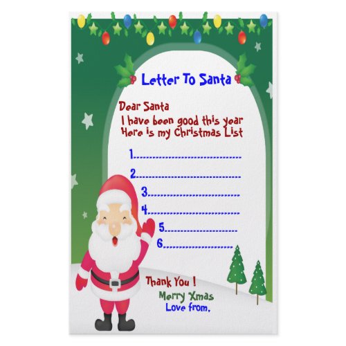 LETTER TO SANTA STATIONERY. stationery