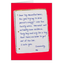 Letter to Toy Companies cards by hdowney Letter to Toy Companies cards
