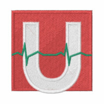 LETTER U EMBROIDERED HOODIE