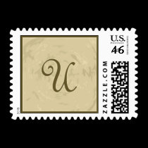 Letter U postage