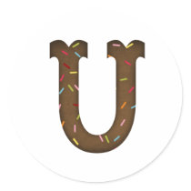 Letter U stickers by Just2Cute Letter U stickers