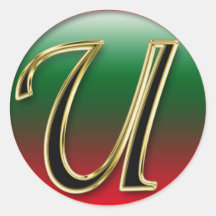 LETTER U STICKER+gifts