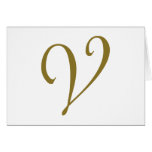 Letter V Greeting Cards