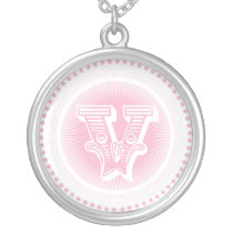 Letter V monogram necklace necklaces